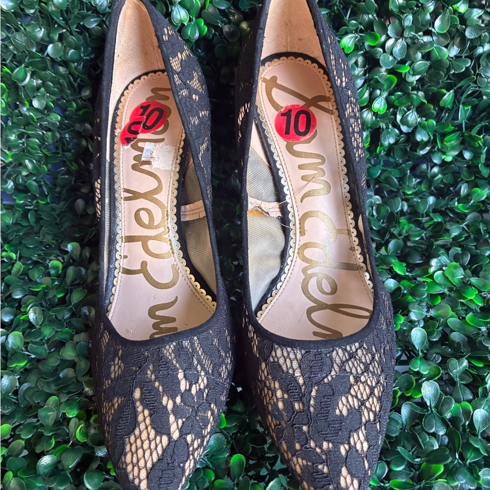 Sam Edelman Black Lace Flats